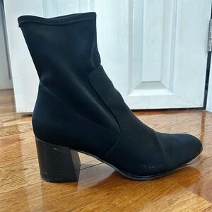 Black Stretchy Ankle Boots